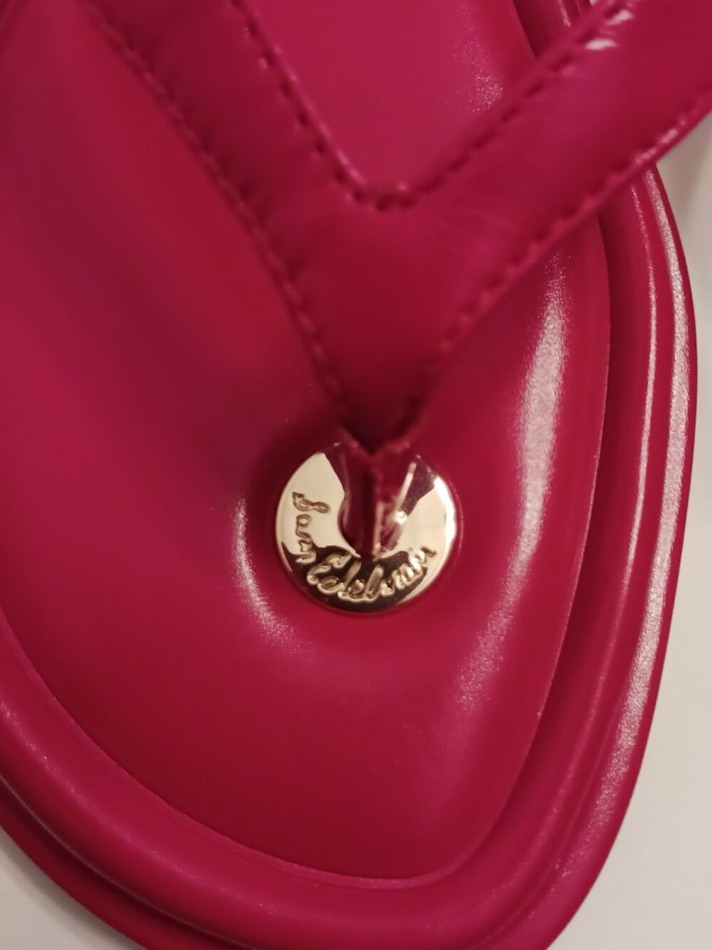 Sam Edelman Remi red leather sandals/ flip flops - Picture 3 of 9